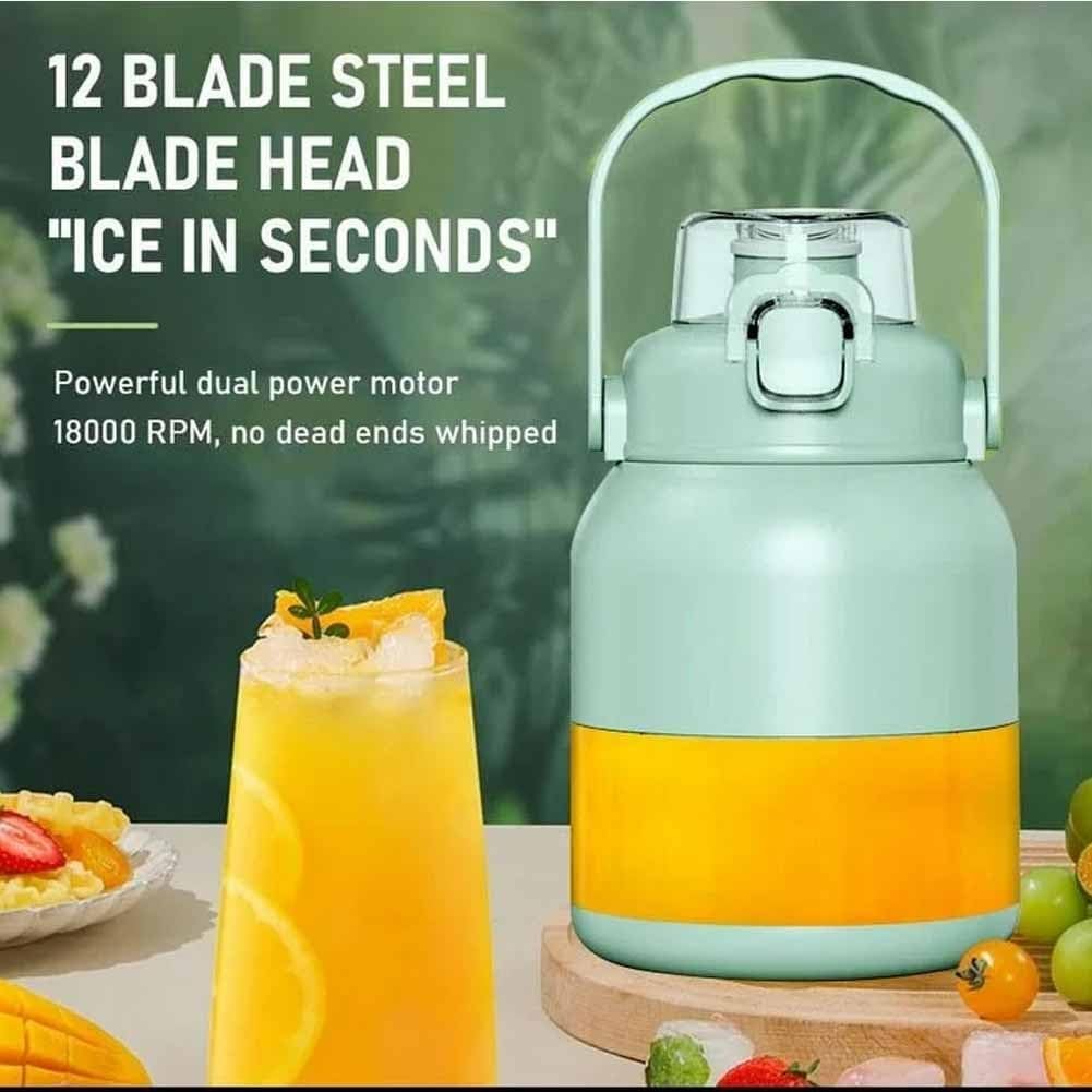 12 Blade Steel Blade Head "Ice in Seconds"

Powerful dual power motor  
18000 RPM, no dead ends whipped