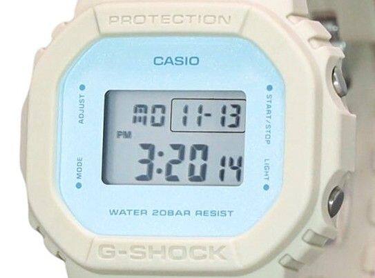 PROTECTION  
ADJUST MODE  
CASIO  
80 11-13  
13 PM  
3:20 14  
START/STOP  
LIGHT  
WATER 20BAR RESIST  
G-SHOCK
