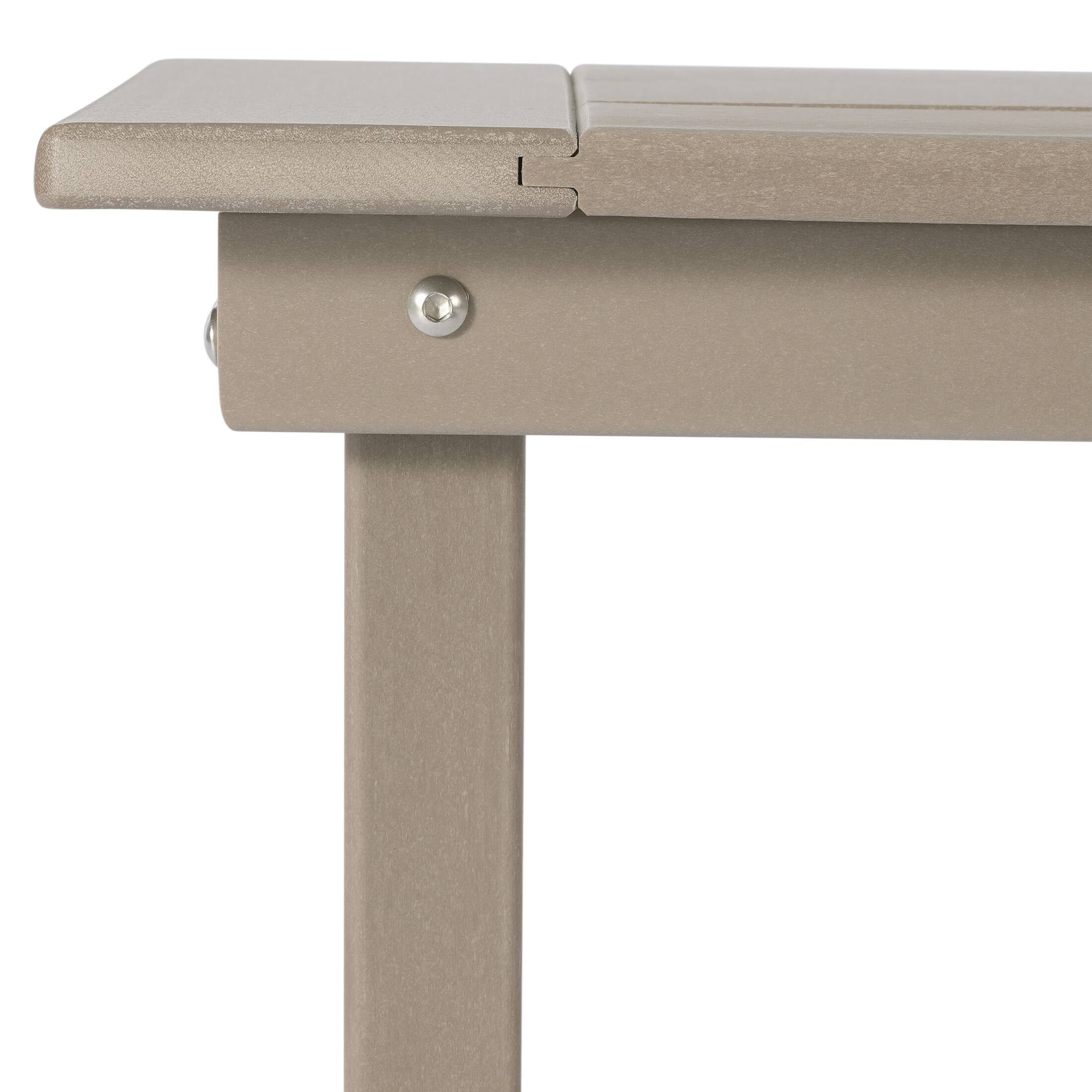 Alt View 1. WestinTrends - WestinTrends Malibu 65" Outdoor Patio Trestle Dining Bench - Weathered Wood.