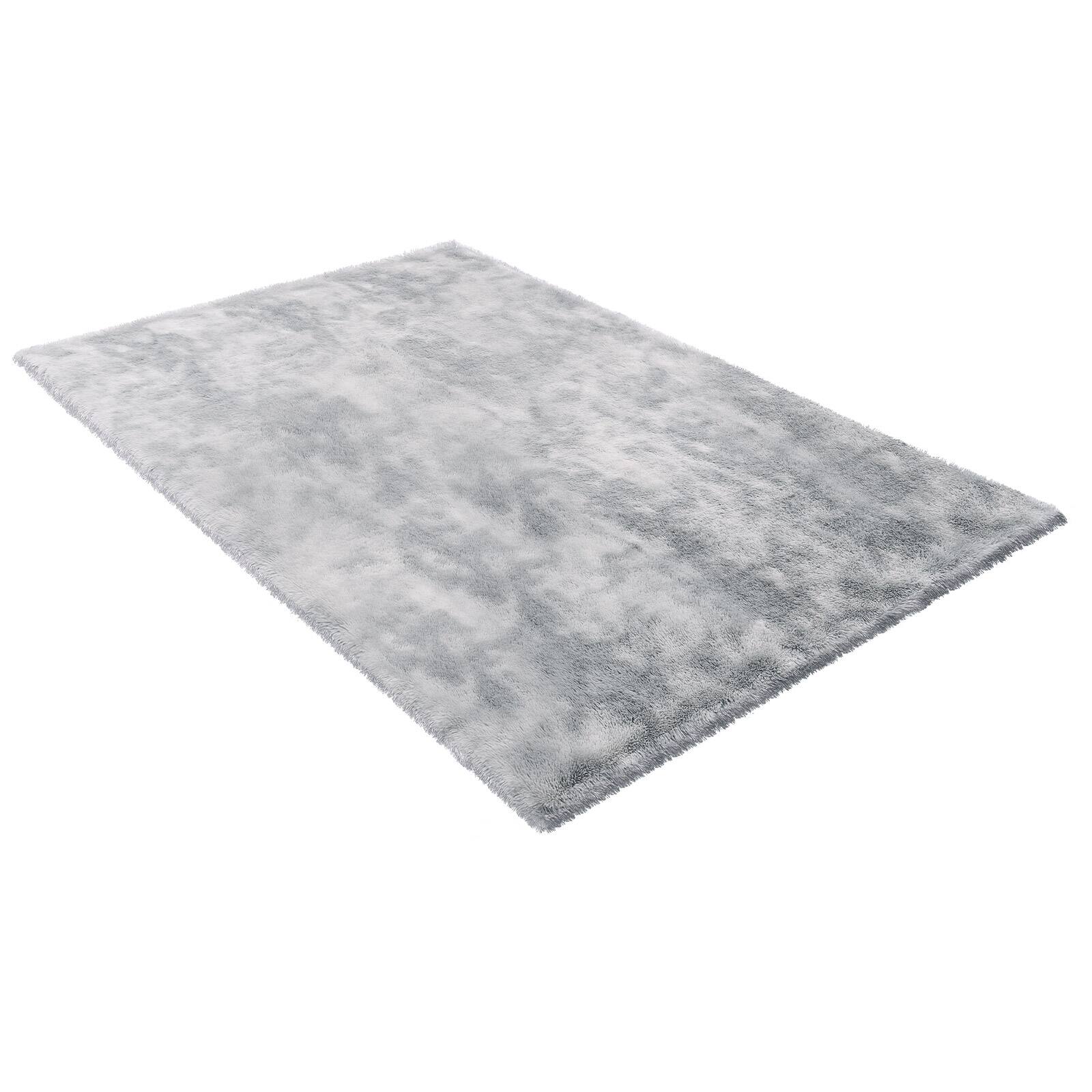 VEVOR - Indoor Plush Area Rugs, 6 x 9 ft Soft Plush Carpet, Furry Shag Area Rugs for Living Room, Bedroom, Modern Home Decor - Light Gray