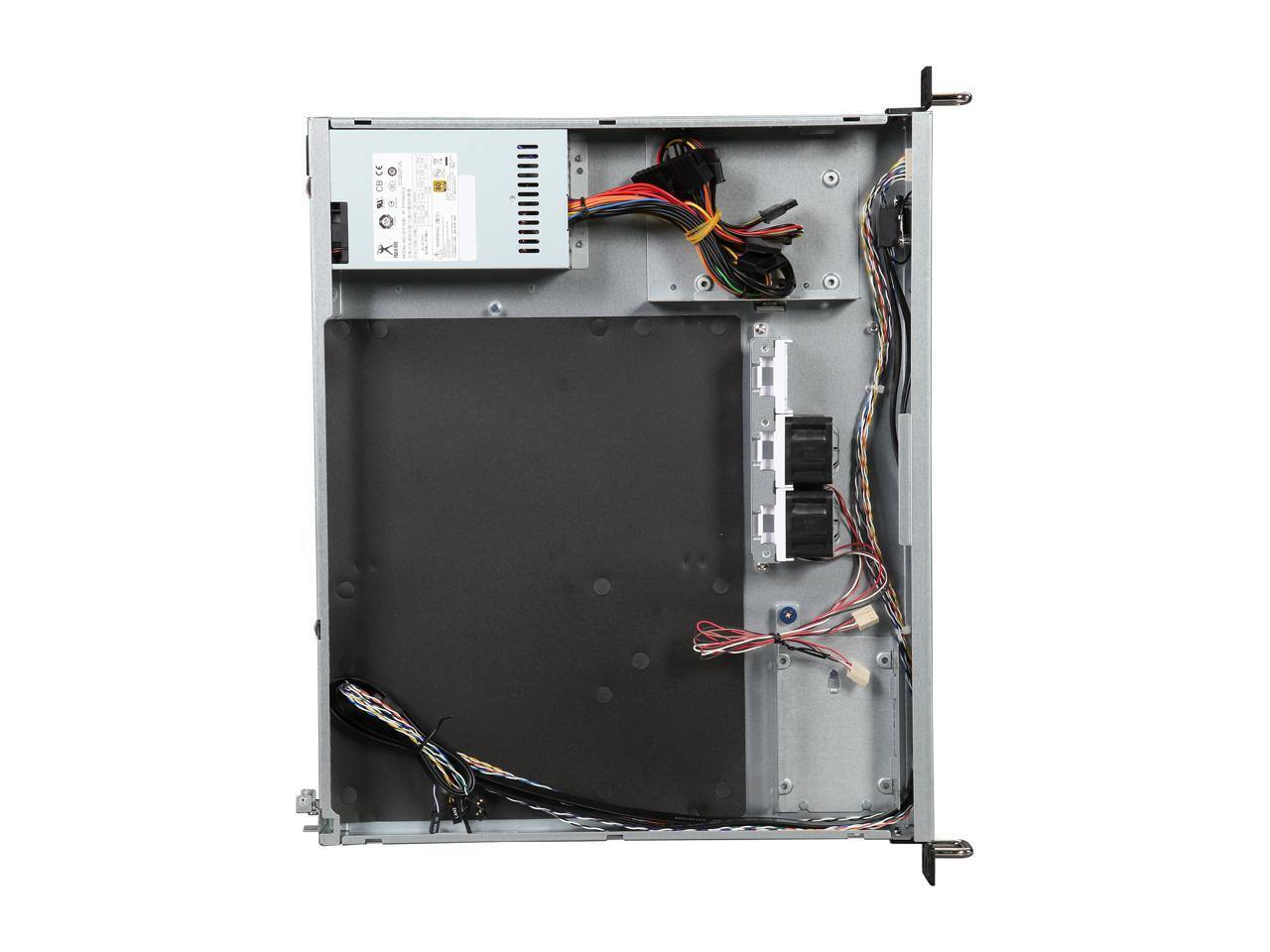 Alt View 5. In Win - In Win IW-RF100-S315 1U Short-depth Rackmount Server Chassis, 315W PSU, Front/Rear I/O - Black.