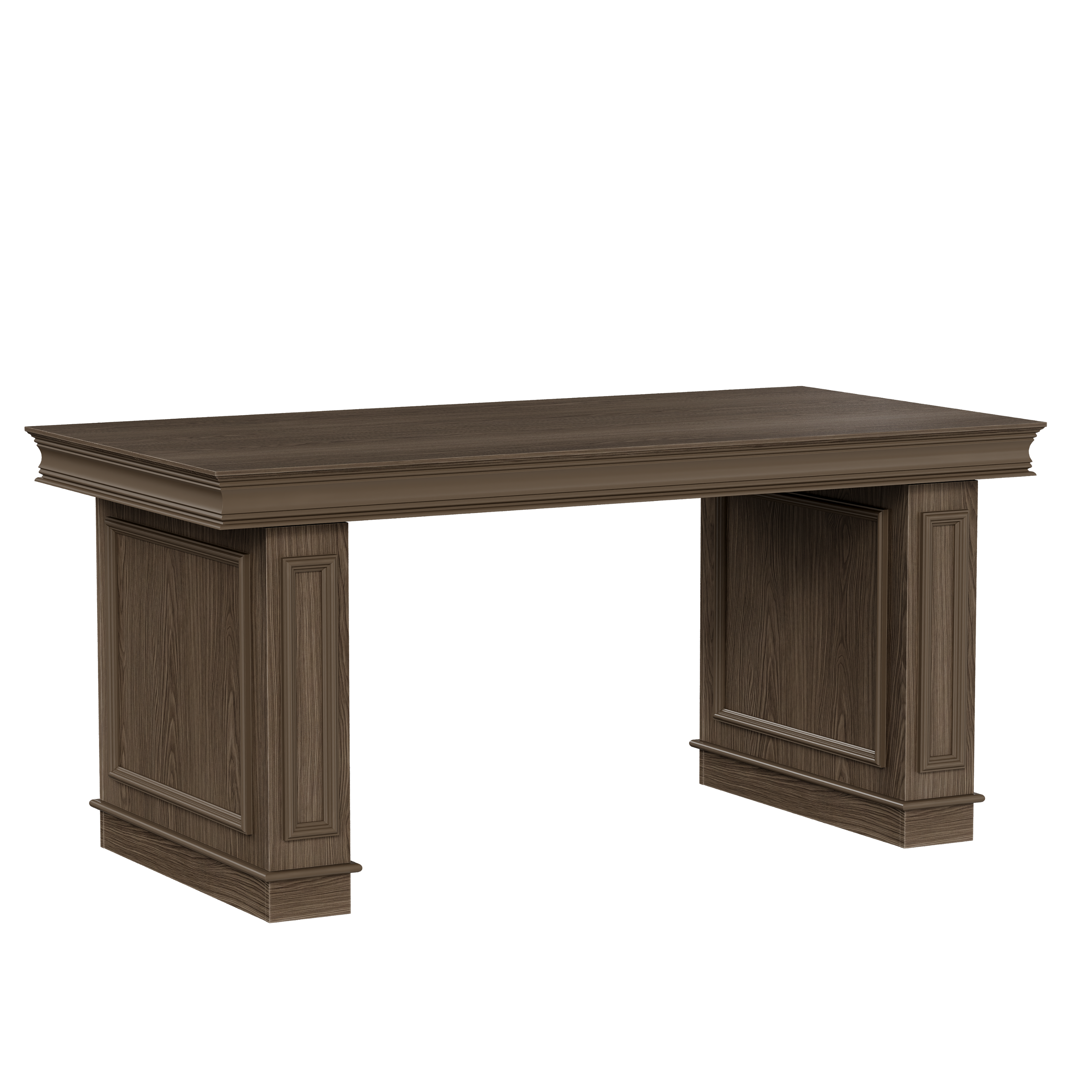 Alt View 3. Famapy - Electric Standing Desk with Side Cabinets, Heavy-Duty Height Adjustable Home Office Workstation with 4 Memory Presets - Dark Walnut.