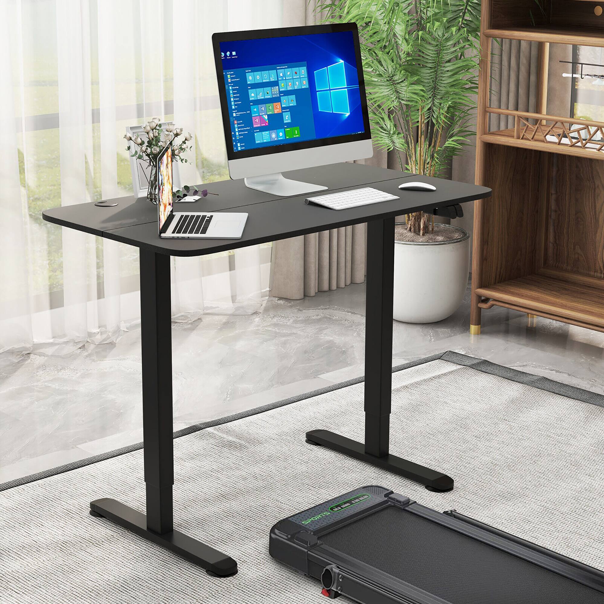 Alt View 2. Gymax - Gymax Electric Standing Desk Adjustable Stand up Computer Desk Anti-collision Black - Black.