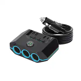 Stock Preferred - 3-Socket 12V/24V Car Cigarette Lighter Splitter with 3 USB Ports & PD20W – 120W Power Adapter