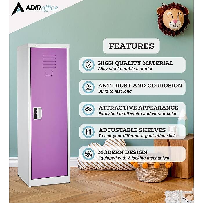 ADIRoffice FEATURES
HIGH QUALITY MATERIAL Alloy steel durable material
ANTI-RUST AND CORROSION Build to last long
ATTRACTIVE APPEARANCE Furnished in off-white and vibrant color
ADJUSTABLE SHELVES To suit your different organization skills
MODERN DESIGN Equipped with 2 locking mechanism