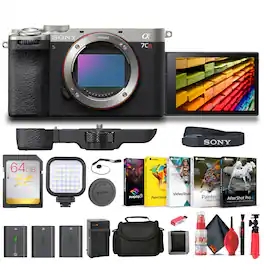 Sony - Alpha a7CR Full-Frame Compact Mirrorless Camera (Silver) Pro Bundle