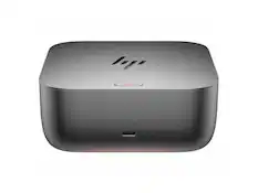 Front. HP - HP Thunderbolt 4 Ultra Dock - 4 Displays - 7 USB Ports - RJ-45 - HDMI (9X4A1AA#ABA) - Black.
