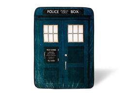 Surreal Entertainment - Doctor Who TARDIS Fleece Throw Blanket | 45 x 60 Inches - Blue
