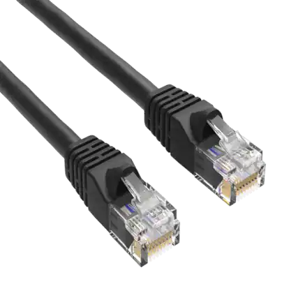 Front. Sanoxy - Sanoxy 25ft Cat6 Ethernet Cable 550MHz UTP Snagless Network Patch Cord Black - Black.