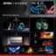The text on the image can be grouped and corrected as follows:

"QM6K I 85QM6K TCL NFL 2 Stunning Visuals 12 QM6K QD-MiniLED LED Up to LD500 Precise Dimming Series New TCL Halo Control System Matte HVA Panel Game Accelerator LED ADO - DA 144H2 AIPQ Pro Processor High HDR Brightness 144HZ Native Refresh Rate."