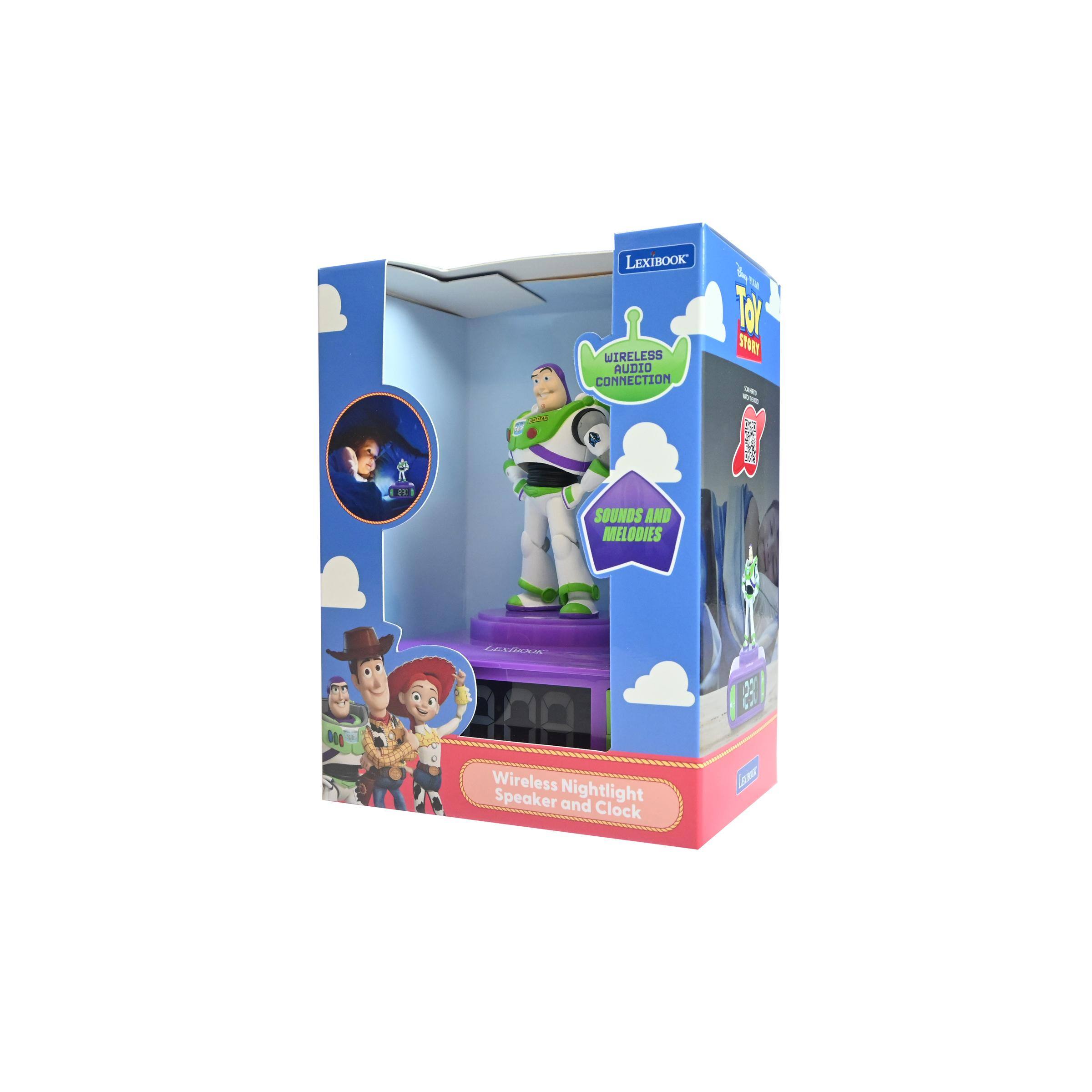 LEXIBOOK  
TOY STORY  
Wireless Nightlight Speaker and Clock  
Wireless Audio Connection  
Sounds and Melodies