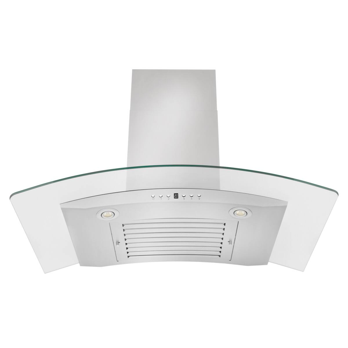 Alt View 11. ZLINE - ZLINE 36 in. Convertible Vent Convertible Vent Wall Mount Range Hood in Stainless Steel & Glass (KN4-36) - Stainless steel.