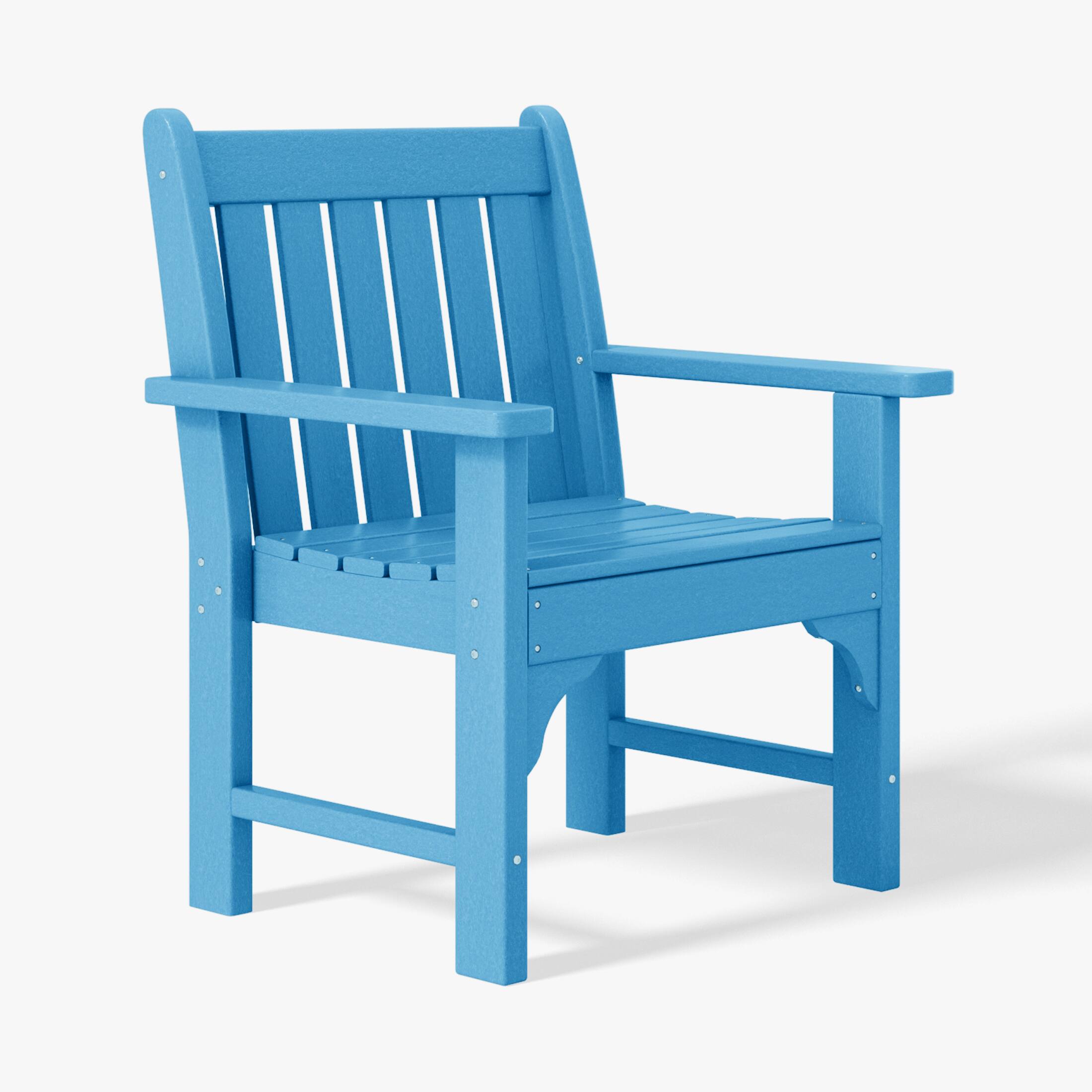 Left. WestinTrends - WestinTrends Malibu Outdoor Patio HDPE Adirondack Dining Arm Chair - Pacific Blue.