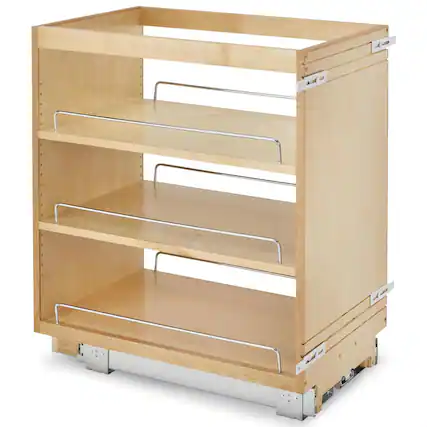 Front. Rev-A-Shelf - Rev-A-Shelf 14" Pullout Kitchen Cabinet Organizer Pantry Spice Rack, 448-BC-14C - Light Brown.