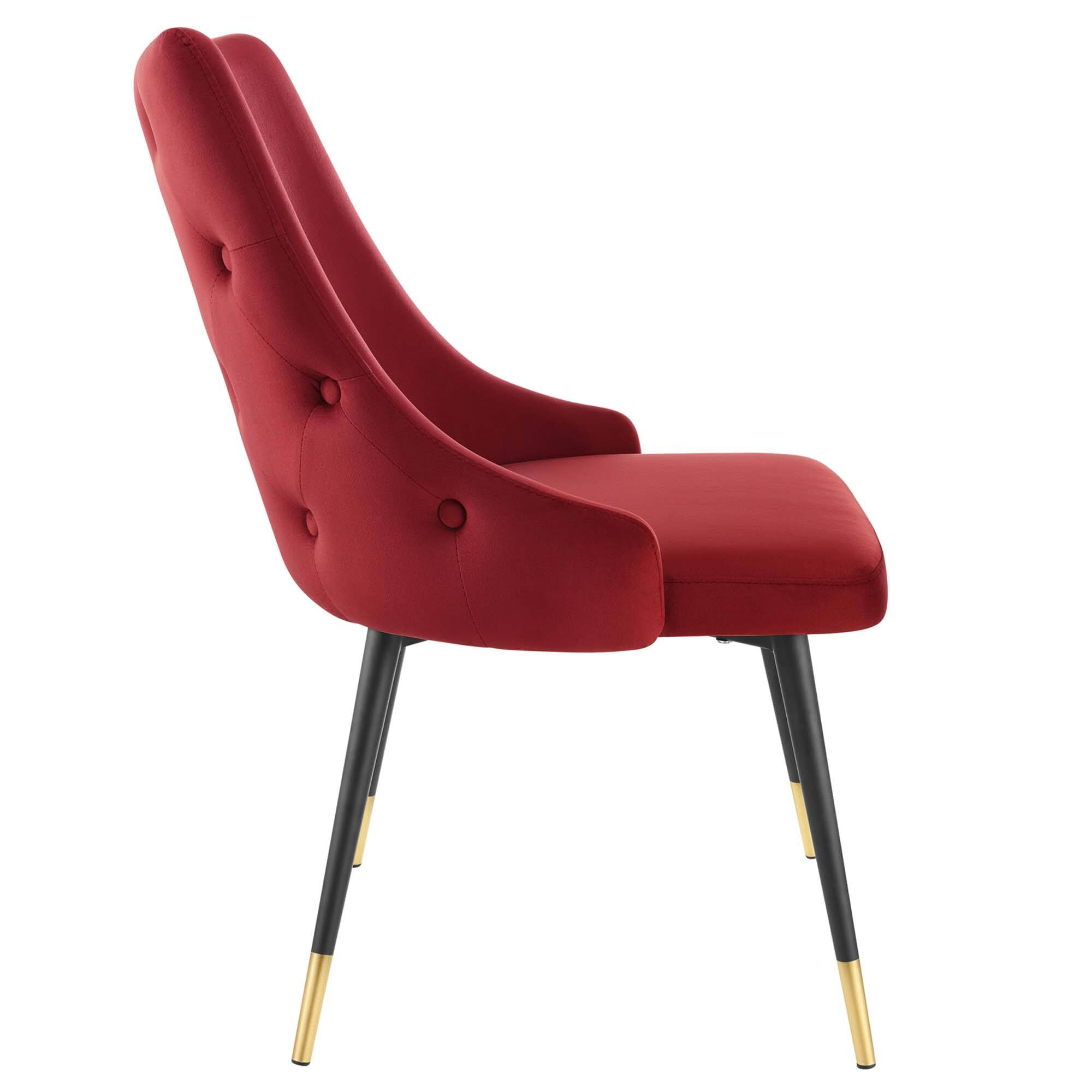 Alt View 1. Modway - Adorn Tufted Performance Velvet Dining Side Chair by Modway - Maroon.