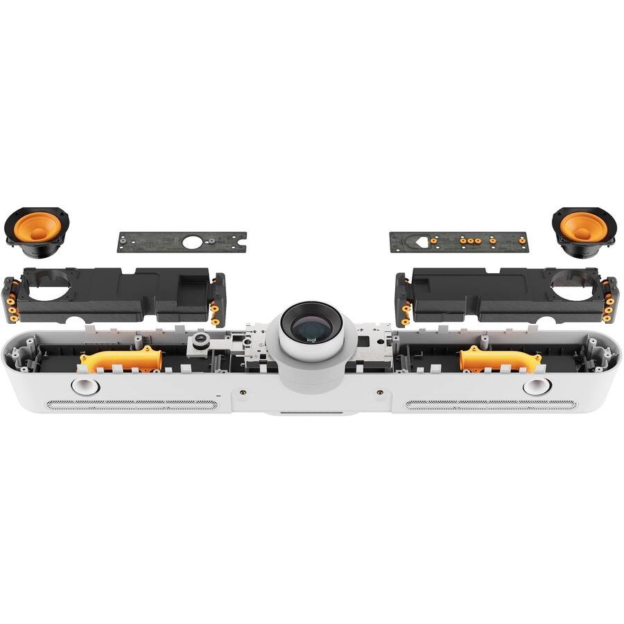 Alt View 3. Logitech - Logitech Rally Bar Mini All-In-One Video Bar for Small to Medium Rooms, White - 3840 x 2160 Video - 120&deg; Angle - 4x.