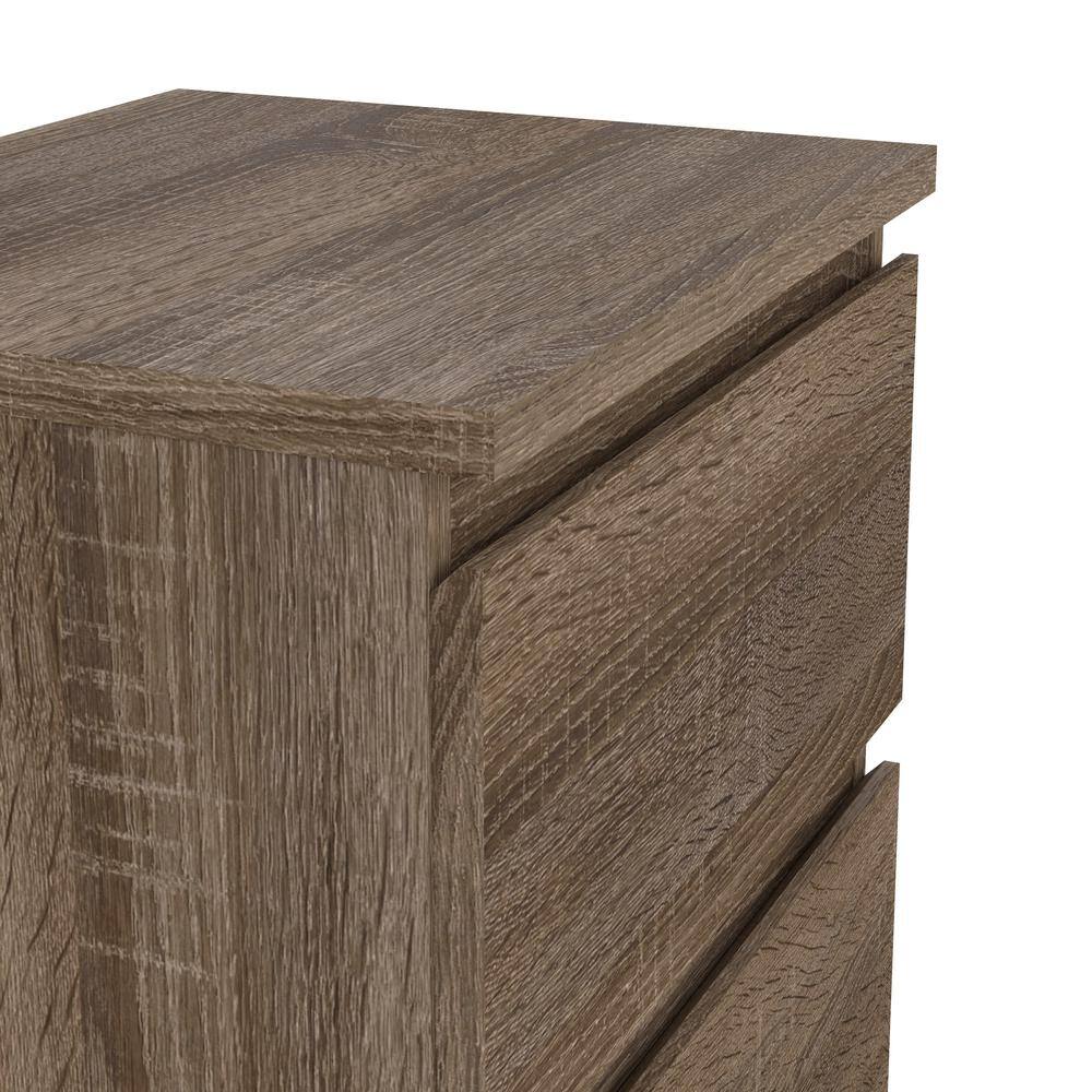 Alt View 2. Tvilum - Aurora 2 Drawer Nightstand, Truffle Oak - Brown.
