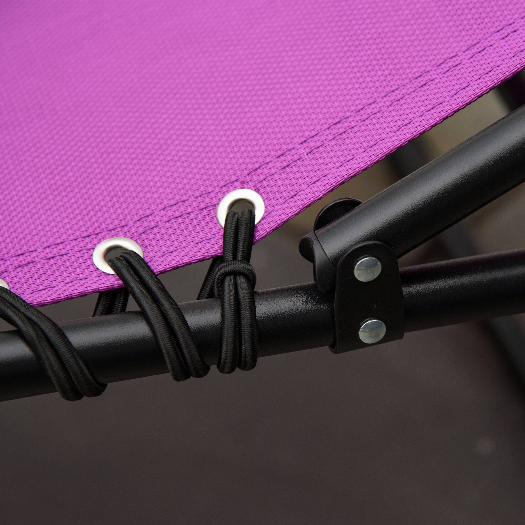 Alt View 8. Outsunny - Folding Chaise Lounge Chair, Patio Sun Tanning Chair, Outdoor Chaise Lounger with 4-Position Reclining Back - Purple.