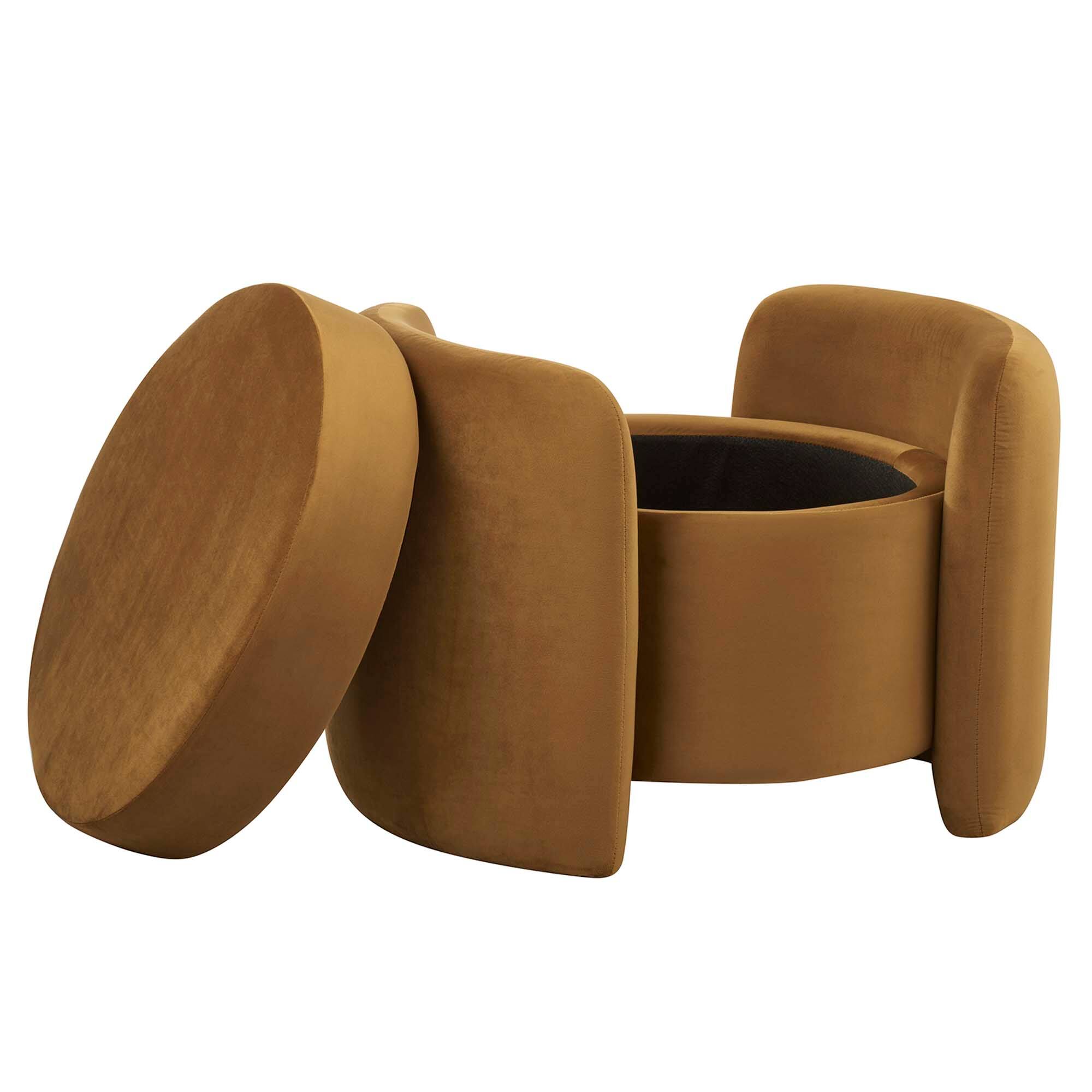 Alt View 1. Modway - Nebula Upholstered Performance Velvet Ottoman by Modway - EEI-6055-COG.