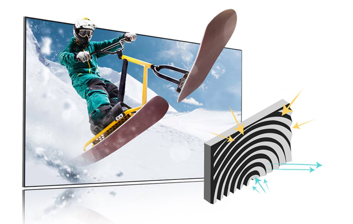 Alt View 40. AWOL Vision - ALR D-100 100" Ambient Light Rejection (ALR) Daylight Fixed Frame Ultra Short Throw (UST) Projector Screen,4K/8K 3D - Gray.