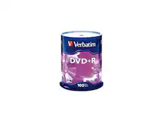 1 V Verbatim. I : DVD+R 4.7 16x 120m 2 AZO Fack 100 Paguete