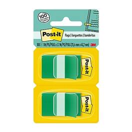 Post-it - Flags, 1", 100 Flags/Pack - Green