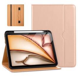 DTTO - Case for iPad Air 11-inch M2/M3 & Air 4th/5th Gen – Premium Leather Folio with Pencil Holder, Auto Sleep/Wake - Pink
