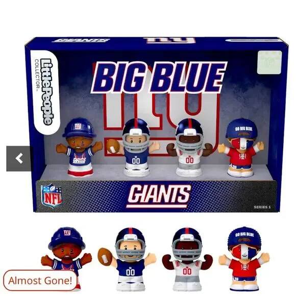 Fisher Price - Little People x NFL Collector New York Giants Figure 4-Pack - Blue