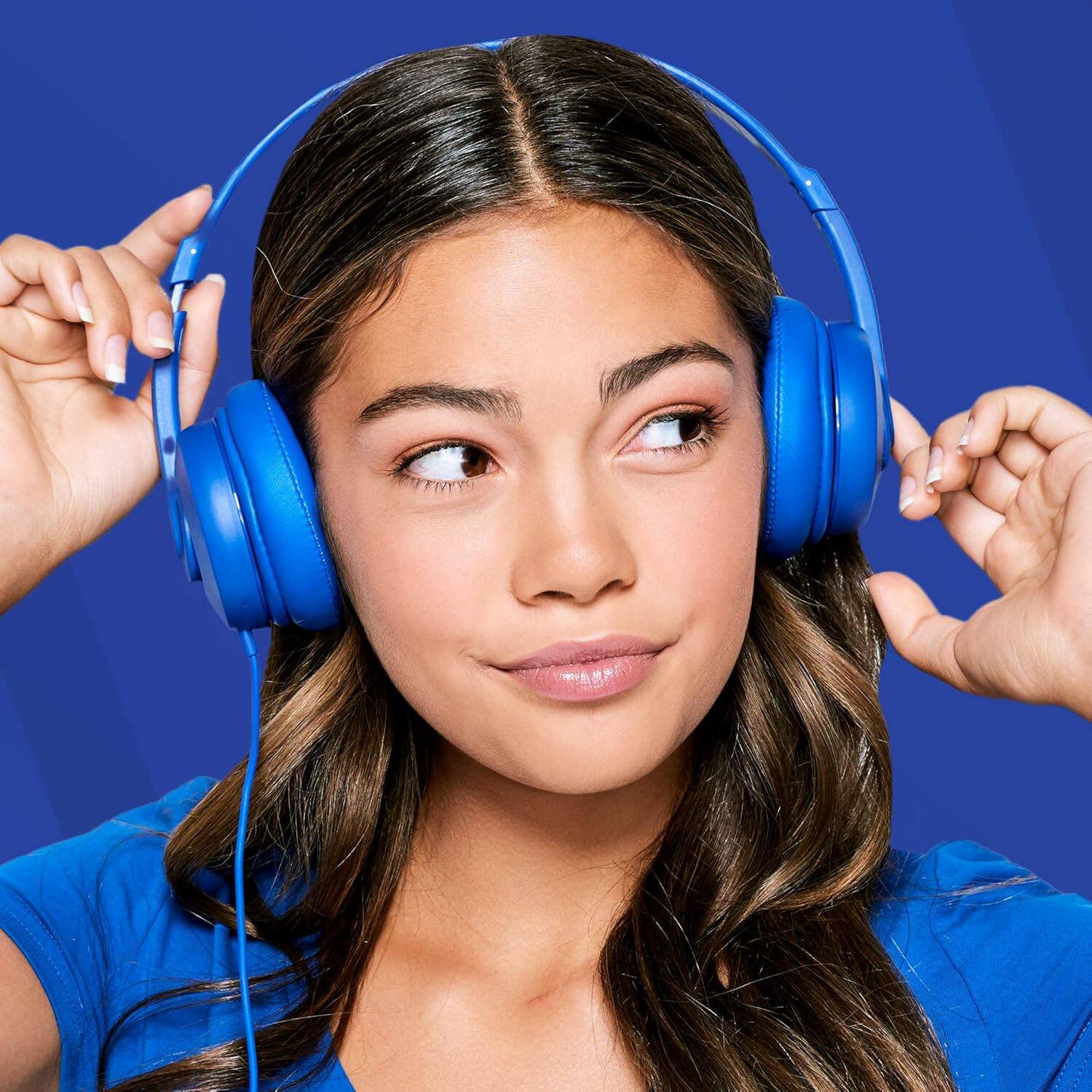 Back. Skullcandy - Cassette Junior Wired On-Ear Headphones for Kids - Cobalt Blue.