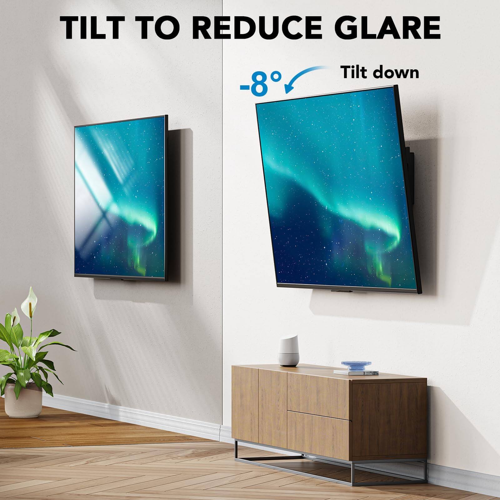 TILT TO REDUCE GLARE  
-8° Tilt down