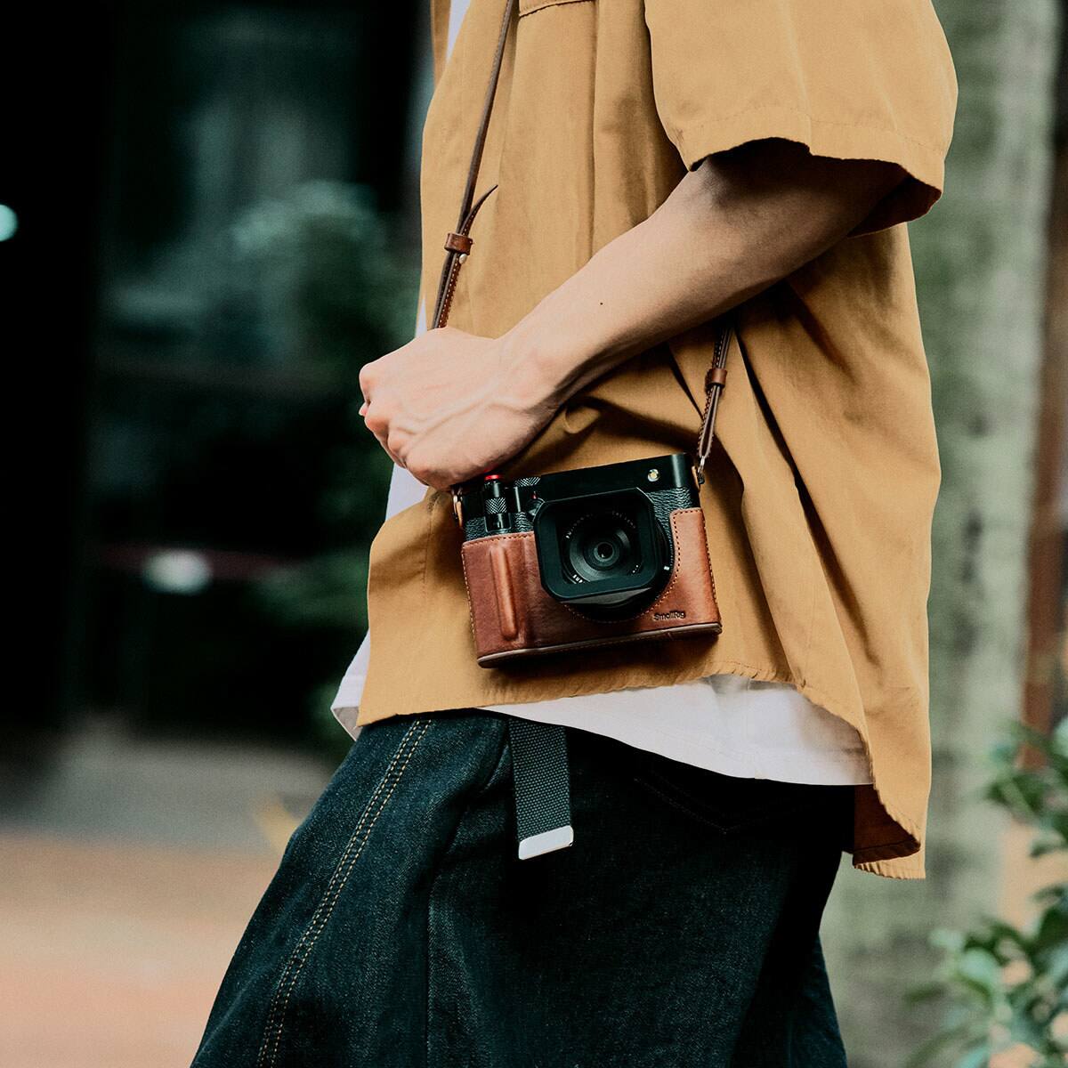 Alt View 5. Smallrig - SmallRig Leather Half Camera Case for Fujifilm GFX100RF, Brown.