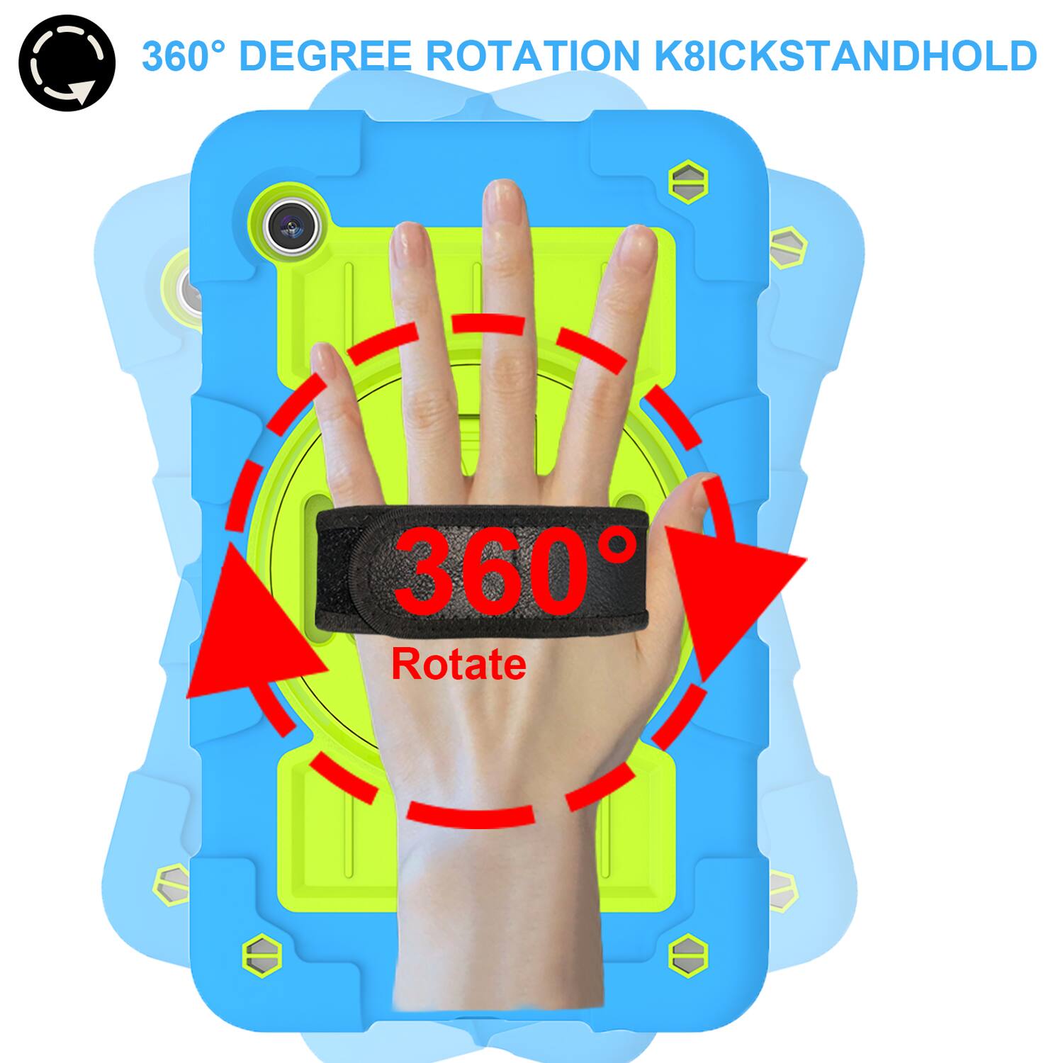 360° DEGREE ROTATION K8ICKSTANDHOLD

360°
Rotate