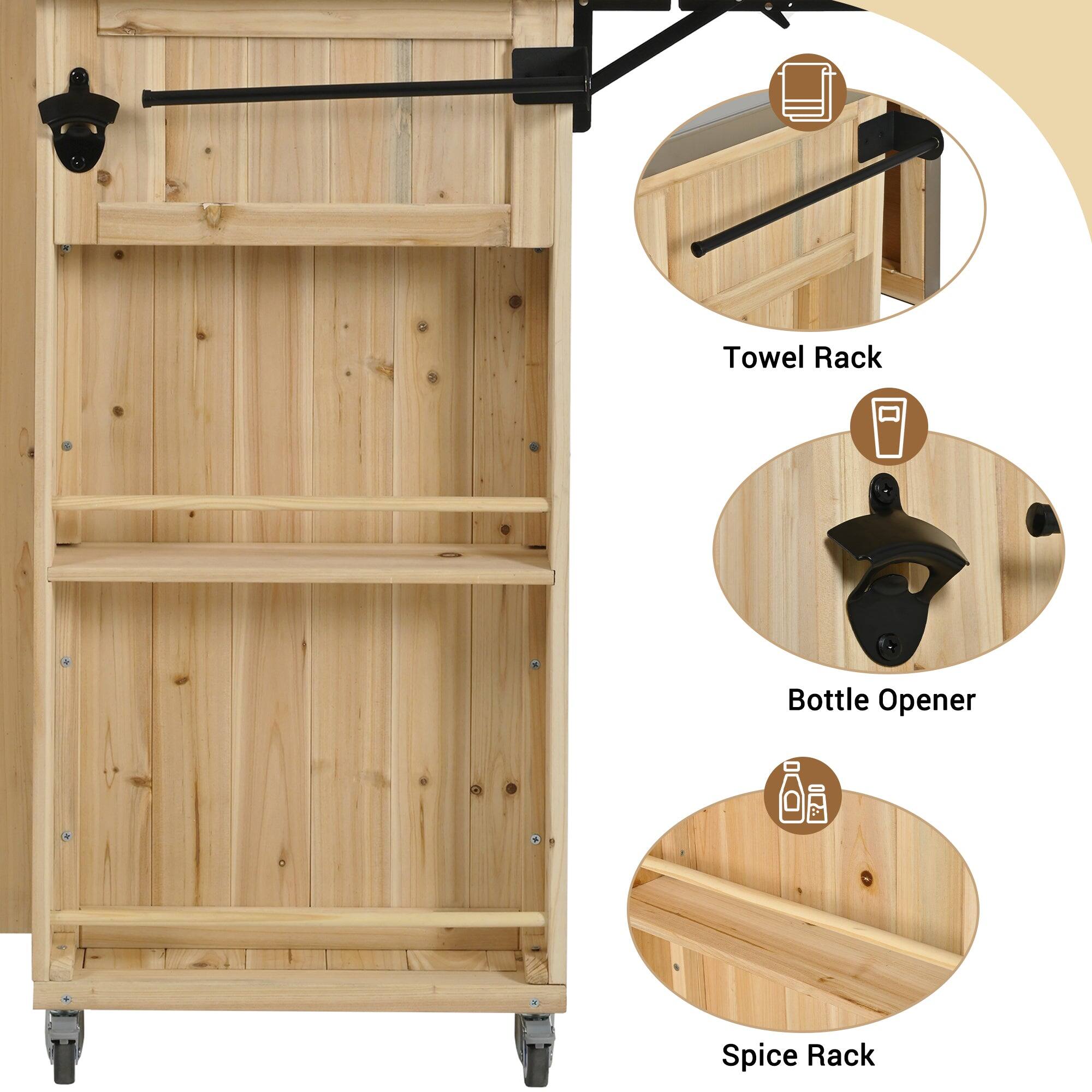 Towel Rack  
Bottle Opener  
Spice Rack