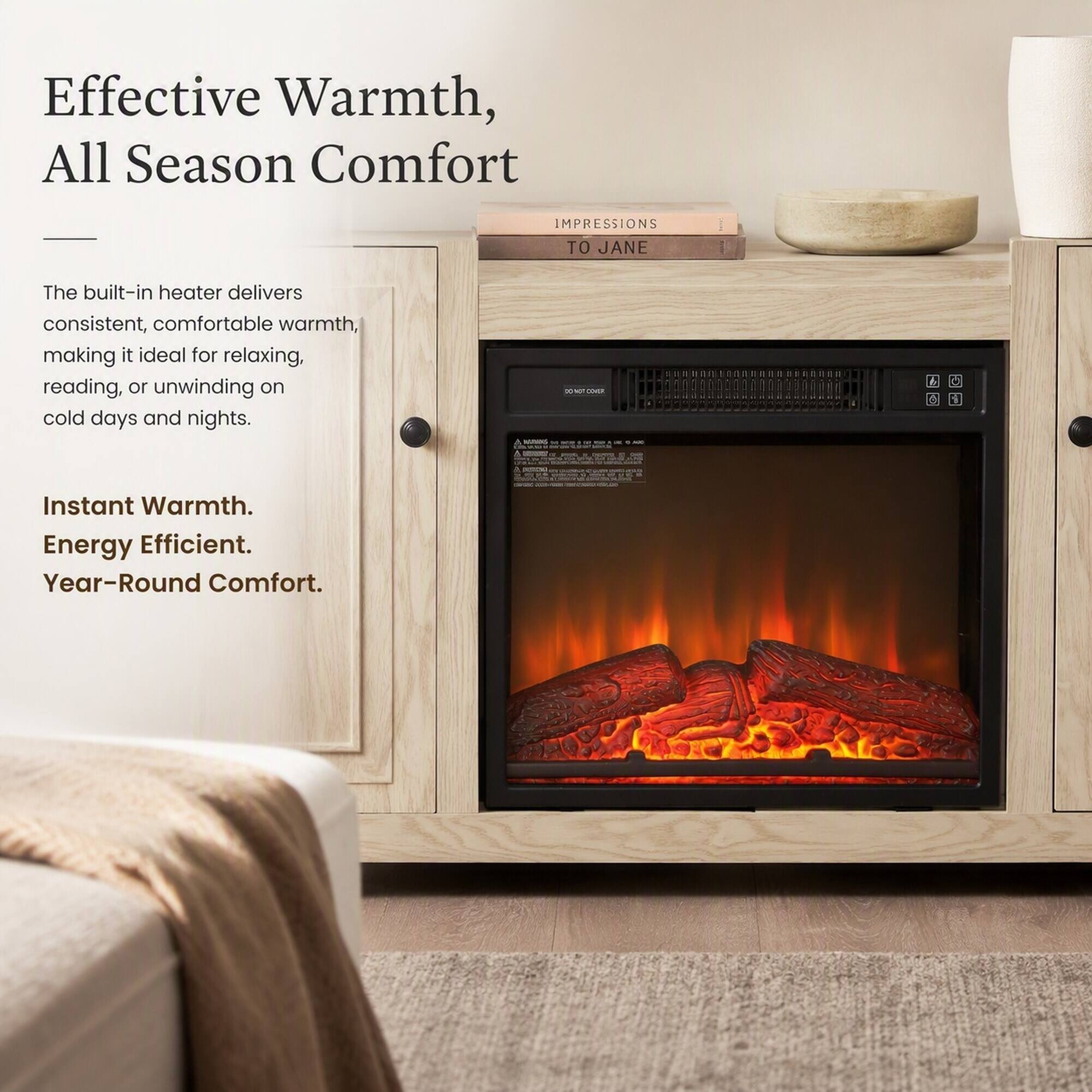 Effective Warmth, All Season Comfort

The built-in heater delivers consistent, comfortable warmth, making it ideal for relaxing, reading, or unwinding on cold days and nights.

Instant Warmth. Energy Efficient. Year-Round Comfort.