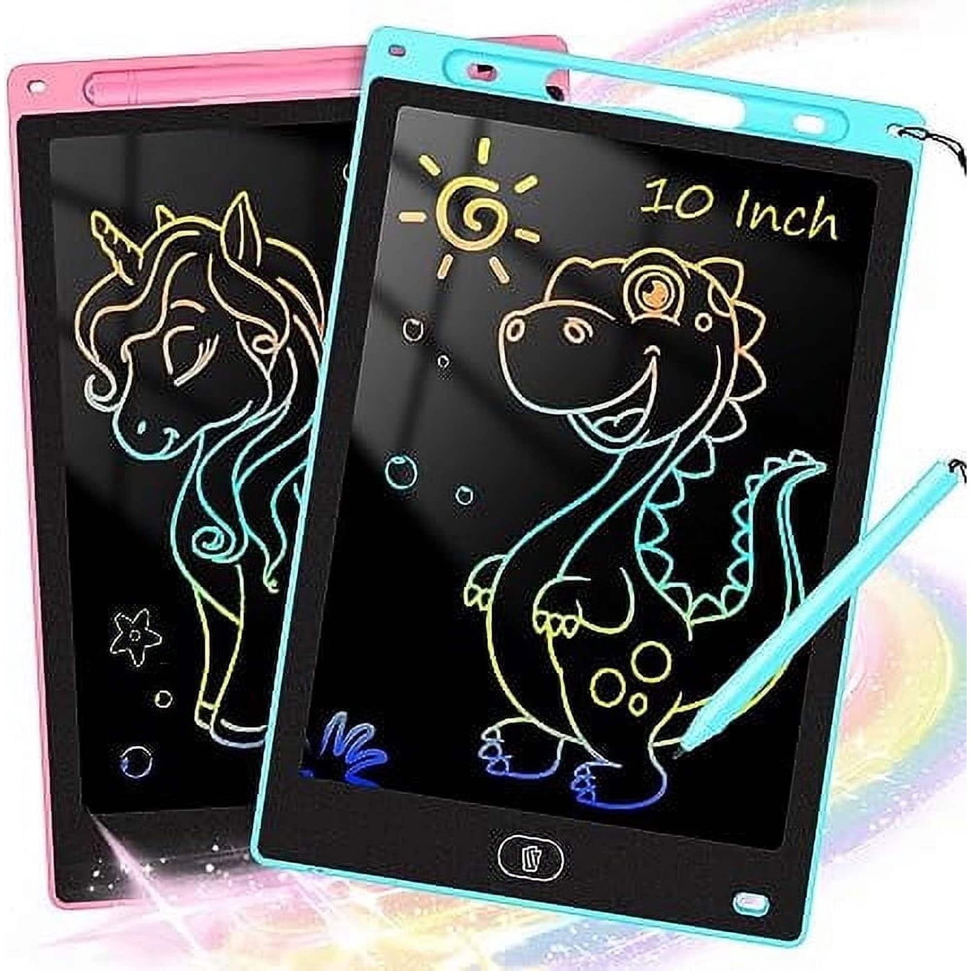 COWIN - 2 Pack LCD Writing Tablet 10in Colorful Toddler Drawing Pad Doodle Board Erasable Electronic Drawing Pad