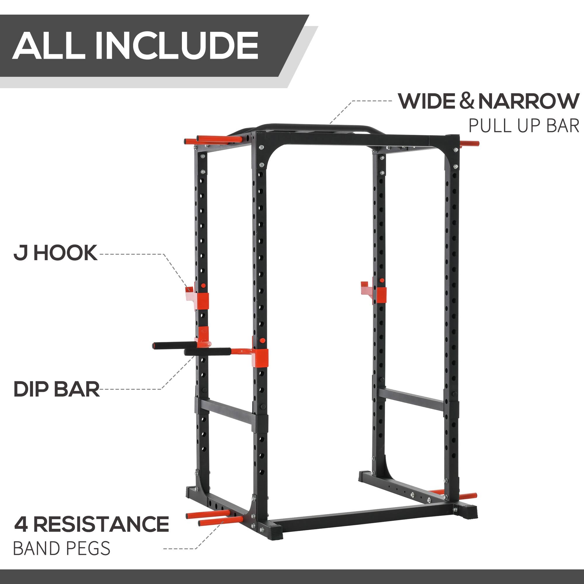 ALL INCLUDE WIDE & NARROW PULL UP BAR J HOOK DIP BAR 4 RESISTANCE BAND PEGS
