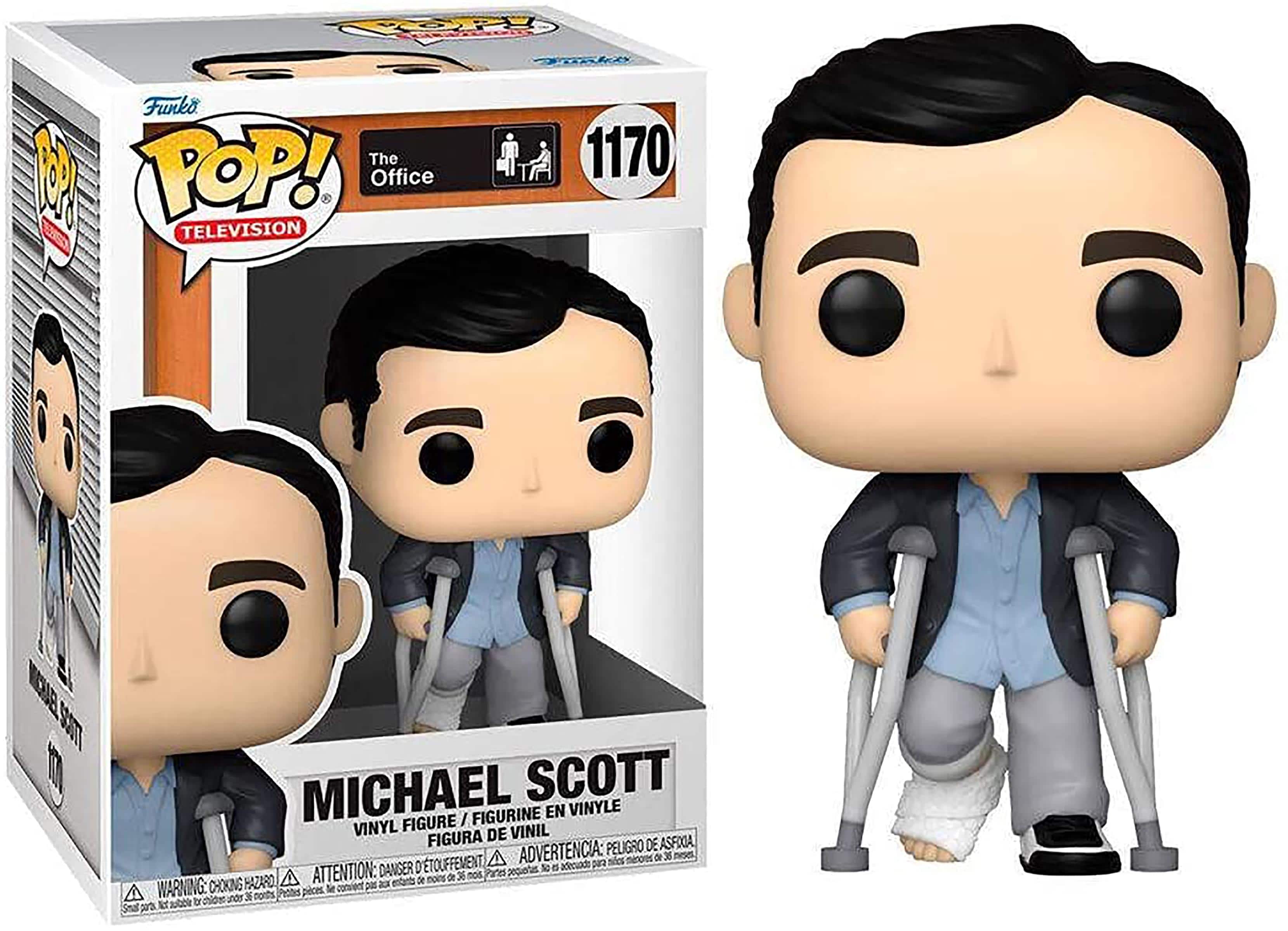 The Office Funko POP Vinyl Figure | Michael Standing w/Crutches - Gray price history on PriceWatchPro