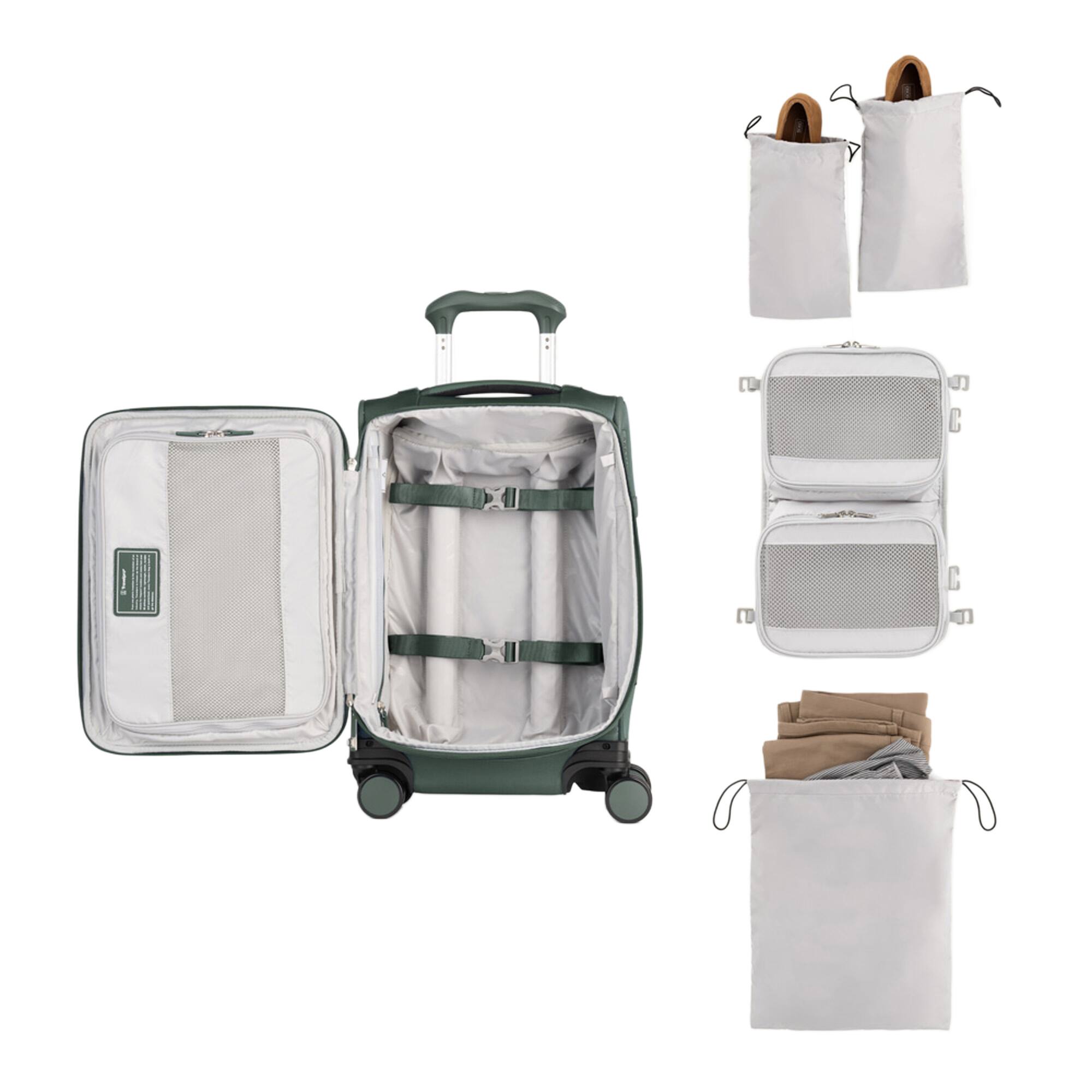 Alt View 3. Travelpro - Versapack + Softside Carry-On & Underseat Travel Tote Bag Luggage Set - Desert Sage.