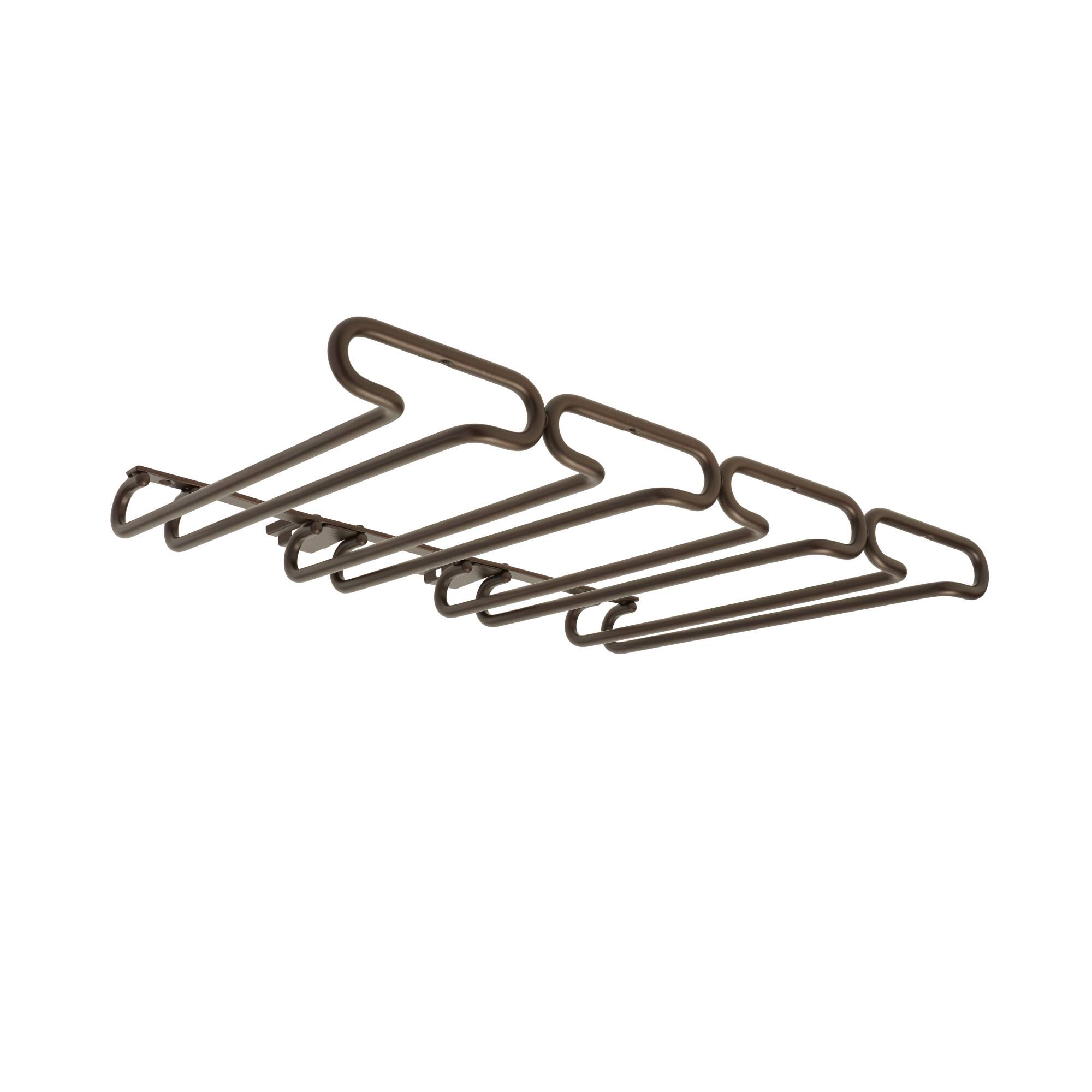 Front. Rev-A-Shelf - Rev-A-Shelf 11" Quad Under Cabinet Glass & Stemware Holder, Bronze, 3450-11ORB - Oil Rubbed Bronze.