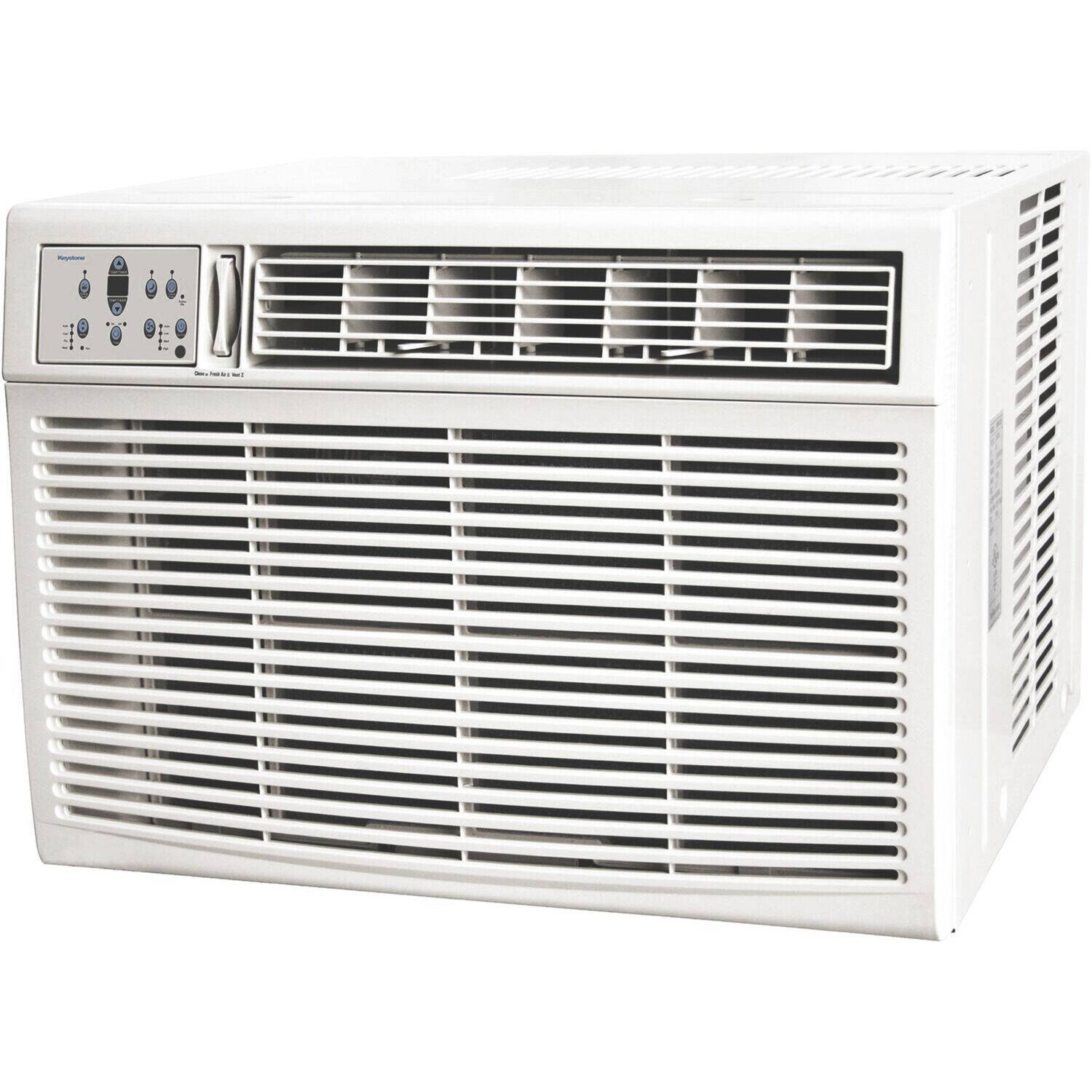Alt View 20. Keystone - Keystone 23,200/22,900 BTU 230V Window Air Conditioner with 16,000 BTU Supplemental Heat Function - White.
