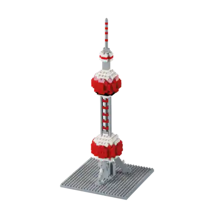 Front. Brixies - Brixies PEARL OF ORIENT TOWER Building Set for Kids.