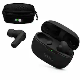 JBL - Vibe Beam 2 Noise Cancelling Earbuds with Case - Black