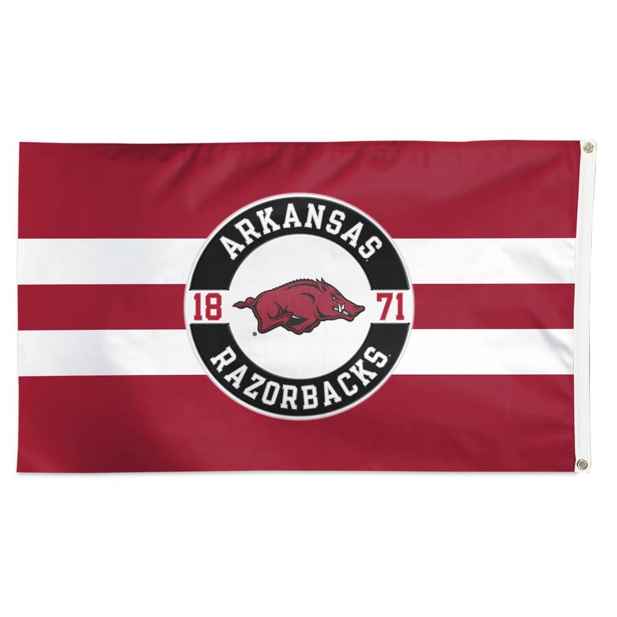 Razorback Ribbon WinCraft Arkansas Razorbacks 3' x 5' Applique Flag Multicolor 202227530 ...