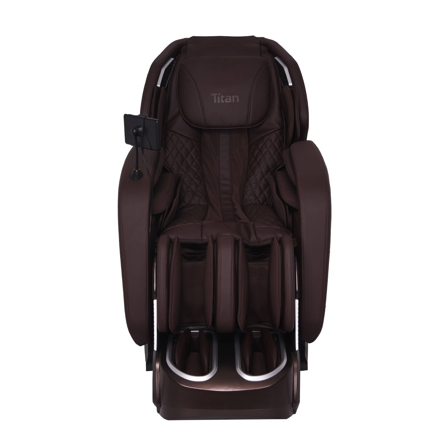 Angle. Osaki - Titan - Advent 4D Zero Gravity Chair with Spinning Calf Massage - Brown.