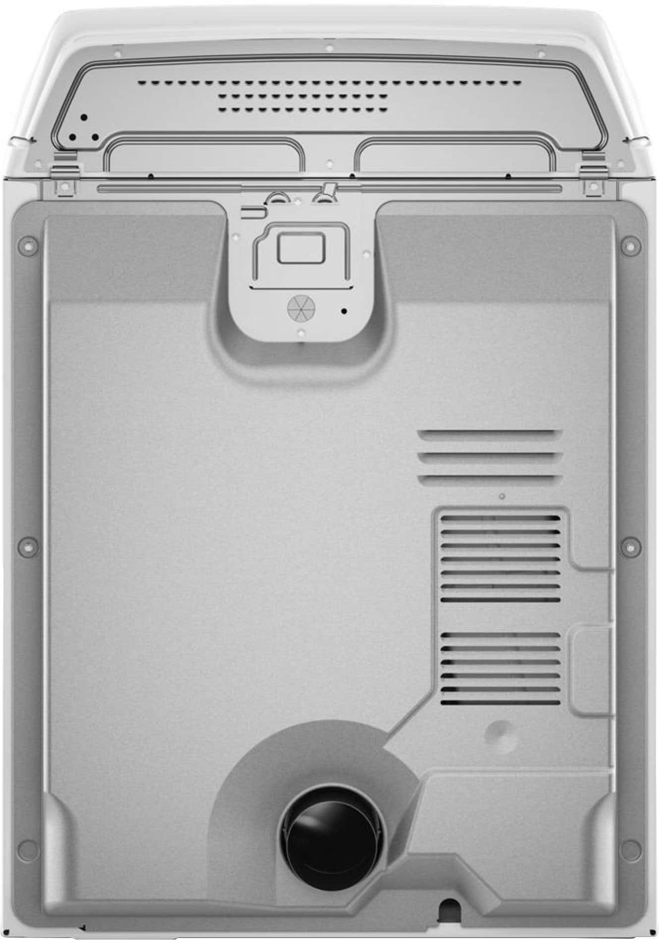 Back. Whirlpool - 7.0 Cu. Ft. Electric Dryer with AutoSensing and Adaptive Dry - White.