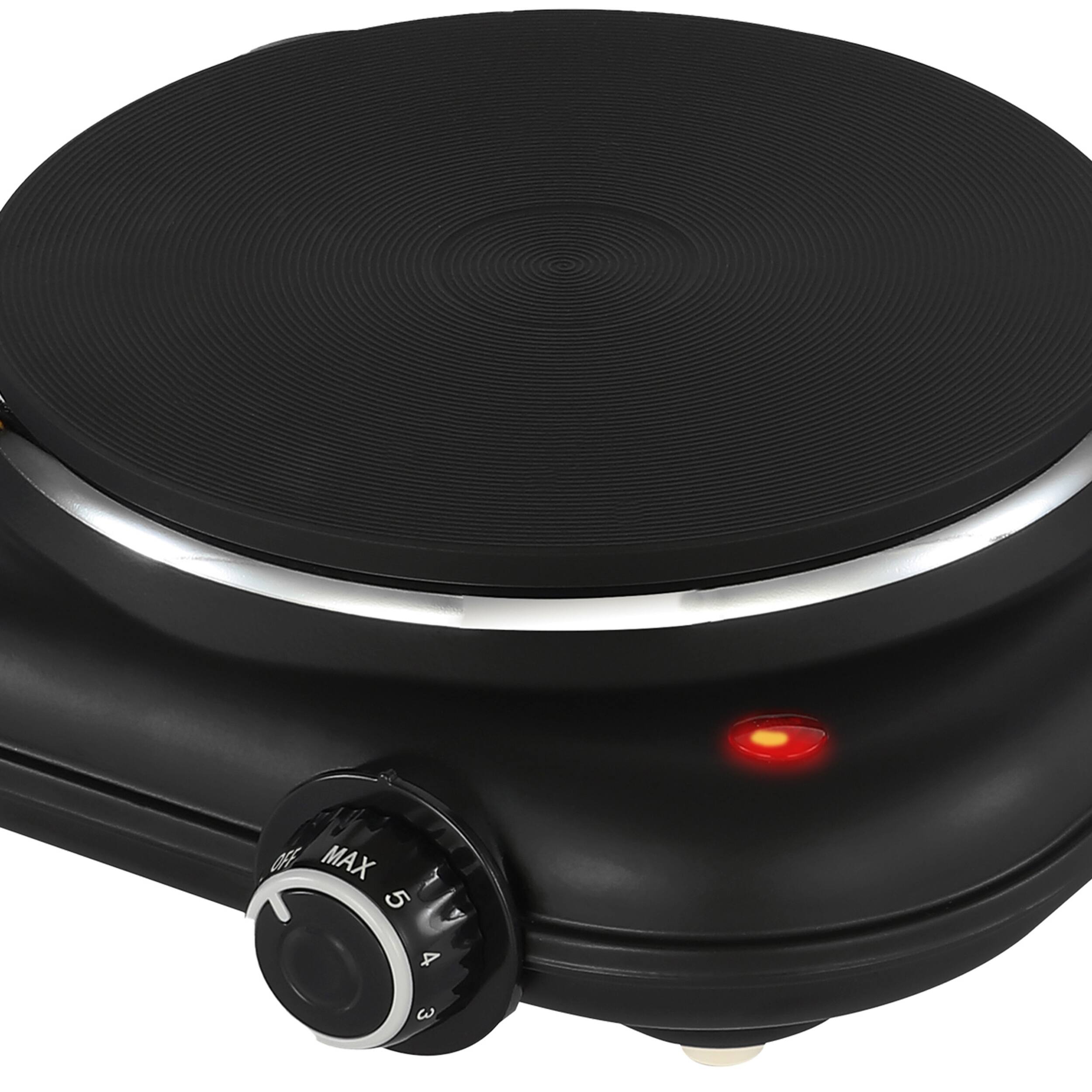 Angle. Brentwood - Brentwood 1100w Single Cast Iron Burner Hot Plate Black - Black.