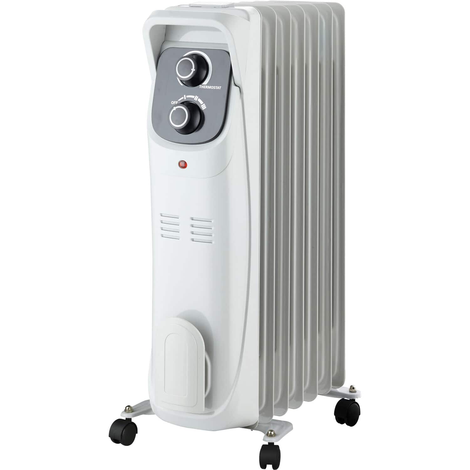 Lifesmart - 1500W Oil Filled Radiator - White - Front_Zoom