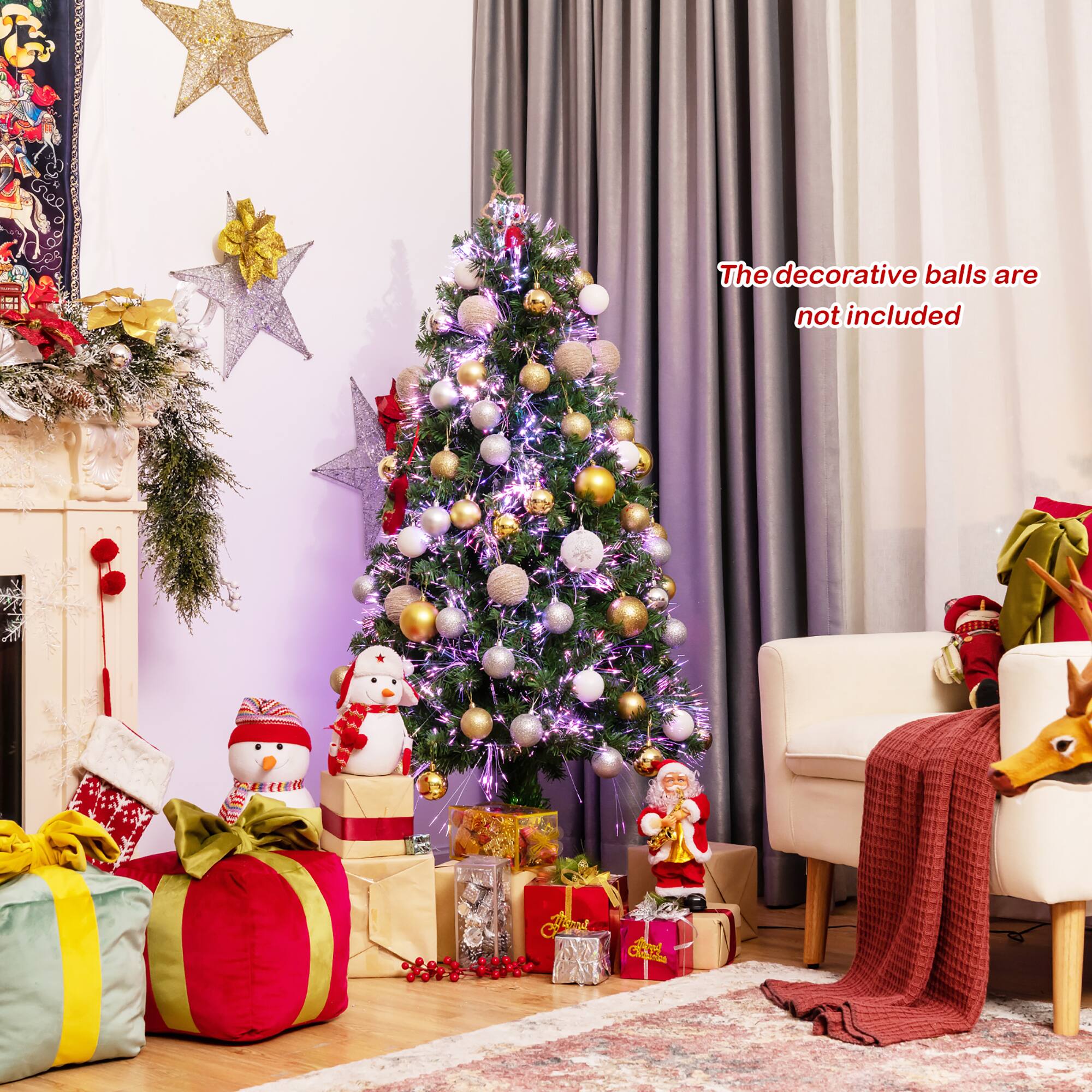 The decorative balls are not included.