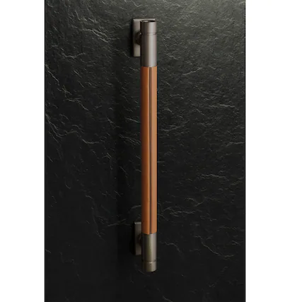 Front. Monogram - 22" Designer Collection Handle for 800 Series and 900 Series Built-In Dishwashers - Titanium.