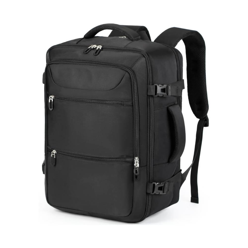 Front. Circus Cirle - Circus Cirle Flight-Approved Business Travel Laptop Backpack - Black.